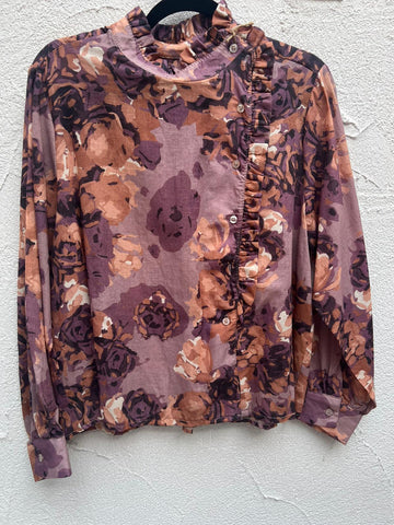 CHEMISE/TUNIQUE - PURPLE & BROWN - 80780