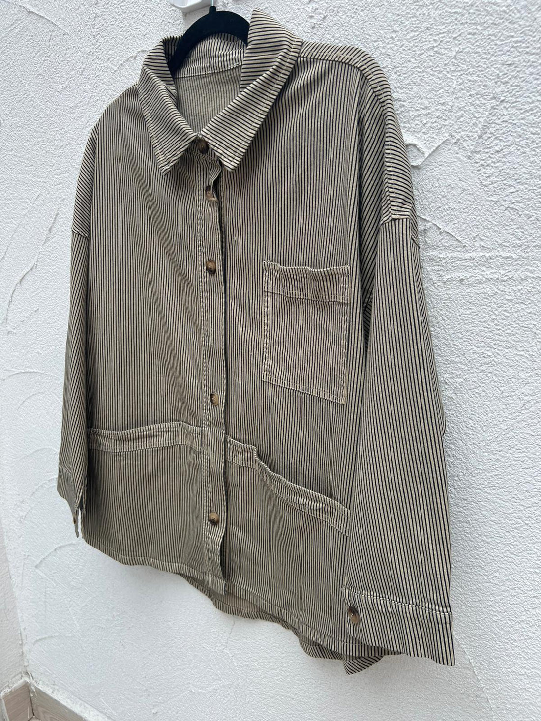 VESTE GILET - BLACK & BEIGE - 40103