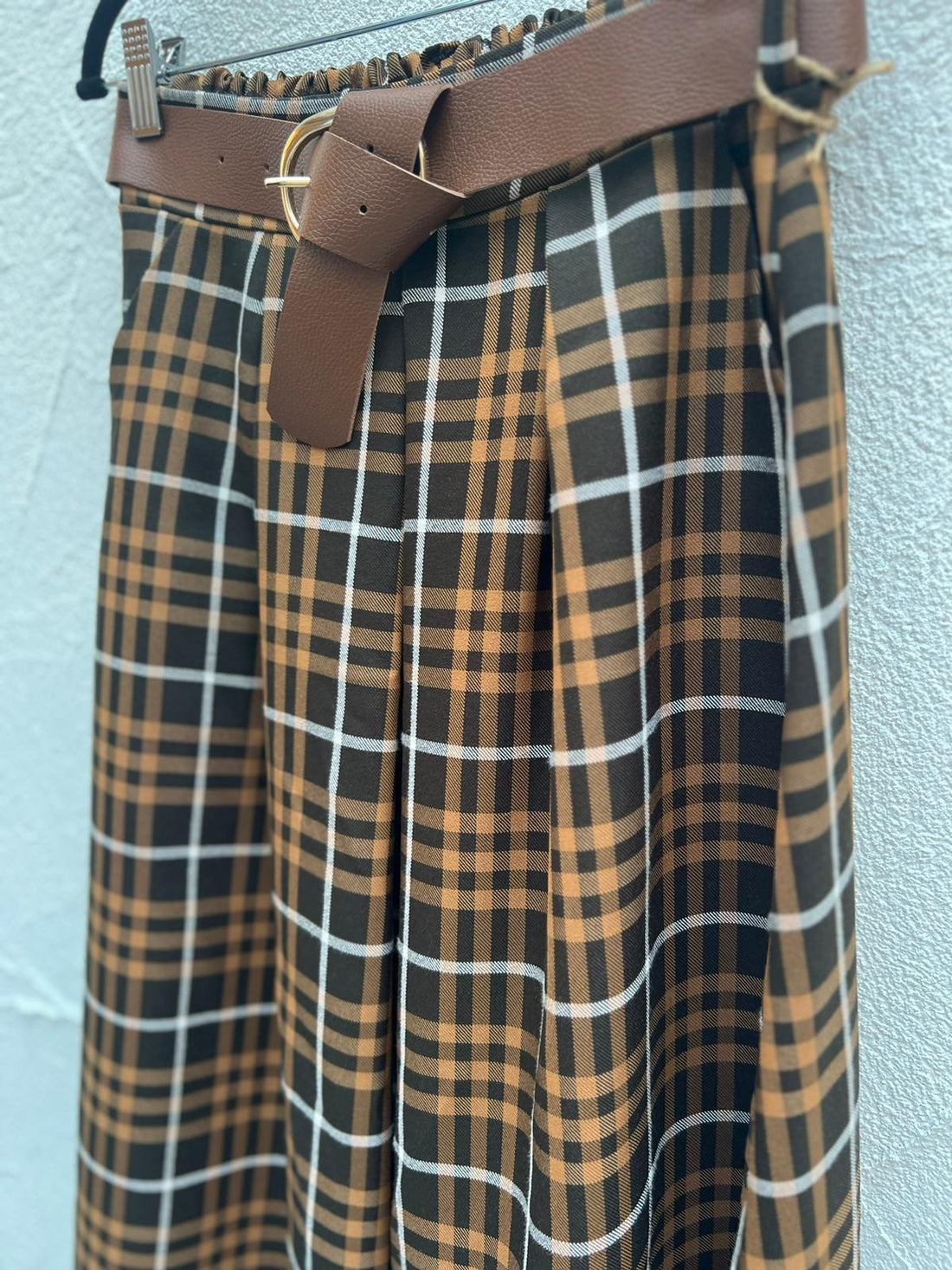 JUPE/SKIRT - BROWN & WHITE - 52123POST
