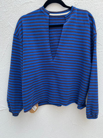 SWEAT - BLUE & BROWN - 11011104-97027
