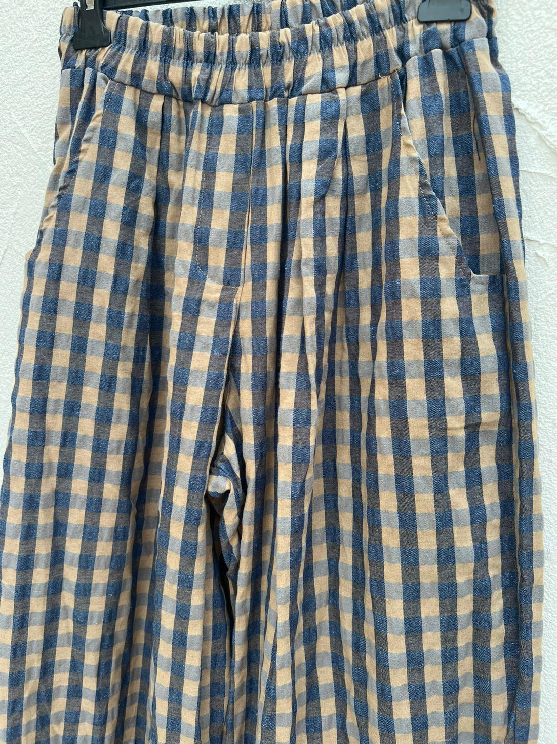 PANTALON - BEIGE, BLUE & GRAY - 9500360a30065