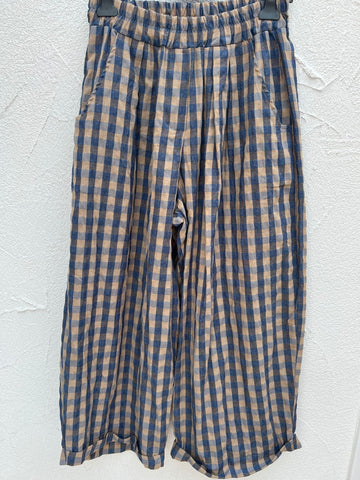 PANTALON - BEIGE, BLUE & GRAY - 9500360a30065