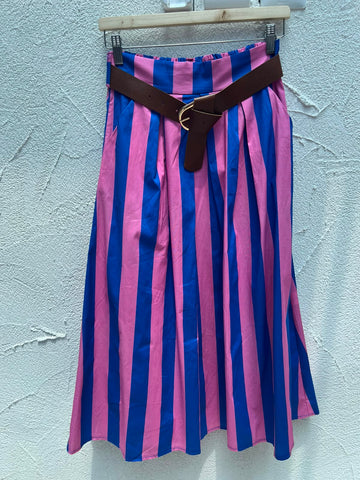 JUPE/SKIRT - DARK BLUE & PINK  - 52123IMP