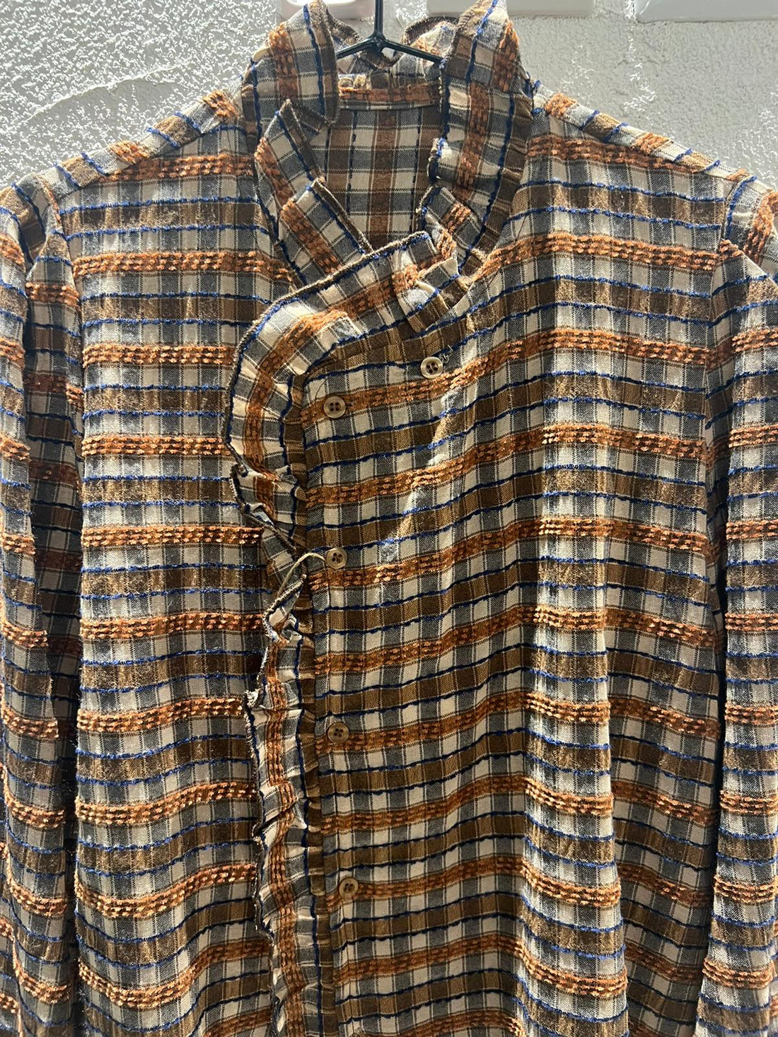 CHEMISE/TUNIQUE - BLUE & BROWN - 1100893-EDNA