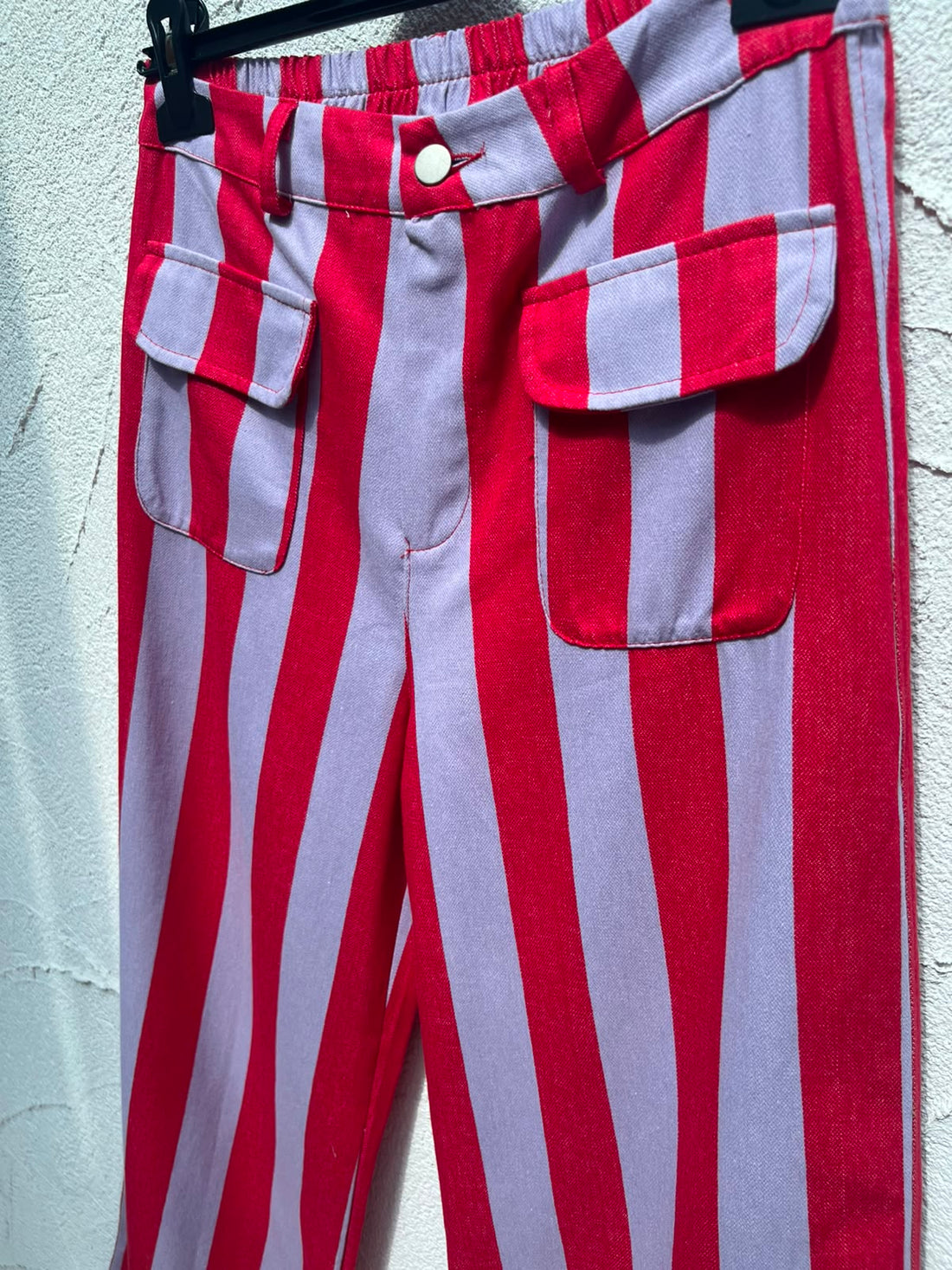 PANTALON ( WITH POCKET) - RED & PURPLE - 9500511-COT873