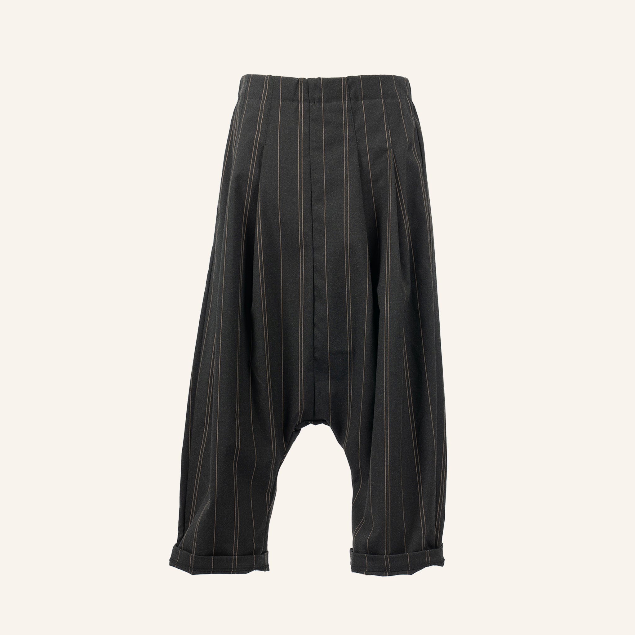 WOMEN PANT BLACK WITH BROWN LINES - 824062