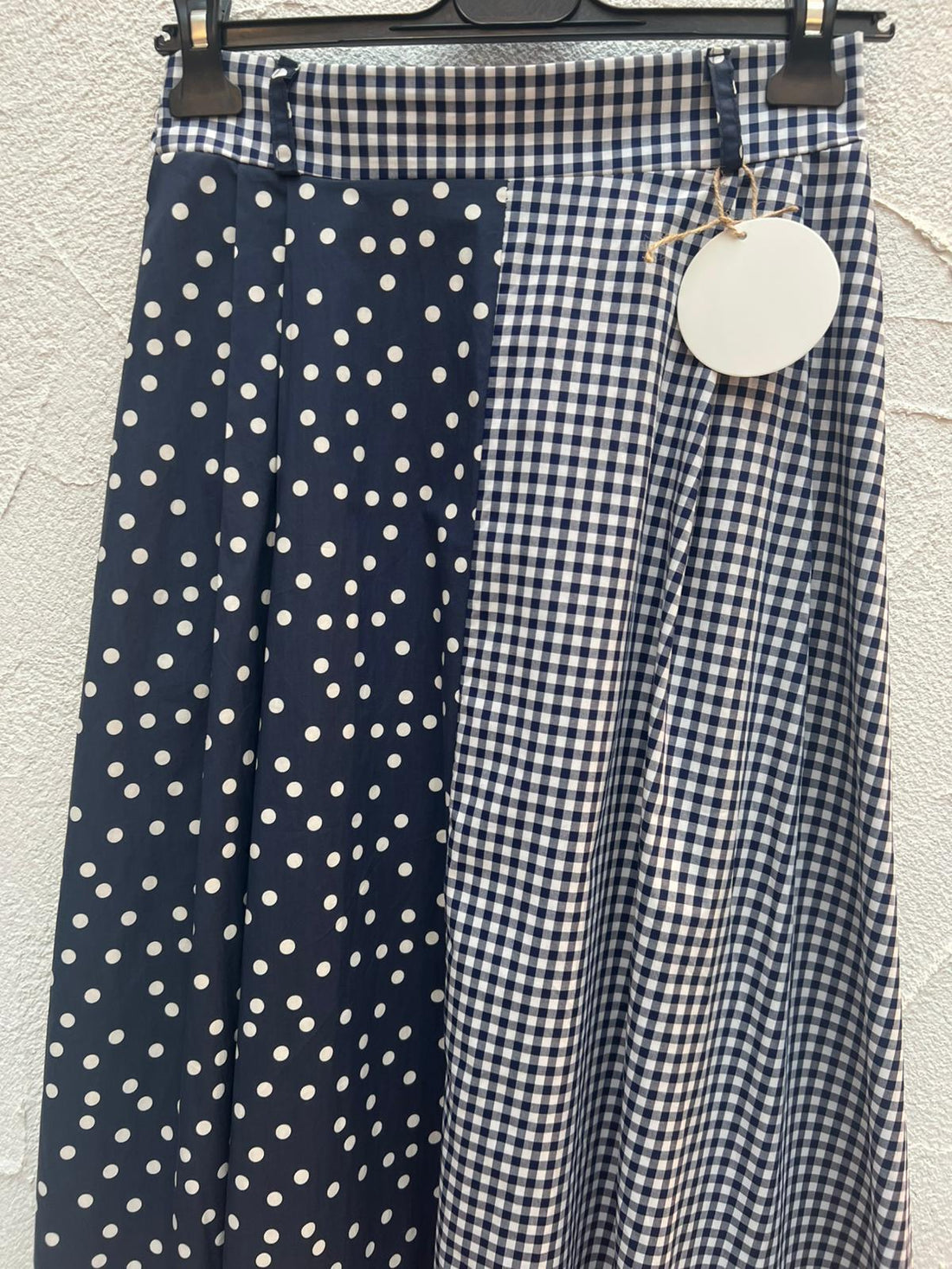 JUPE/SKIRT - NAVY BLUE & WHITE - 13626pnst