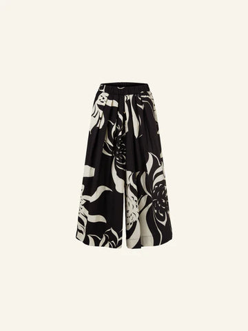 B/W PATTERN CULOTTE TROUSERS - 791932