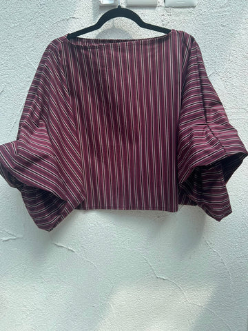 MAGLIA DONNA - MAROON, WHITE & BLACK - 28126PN153