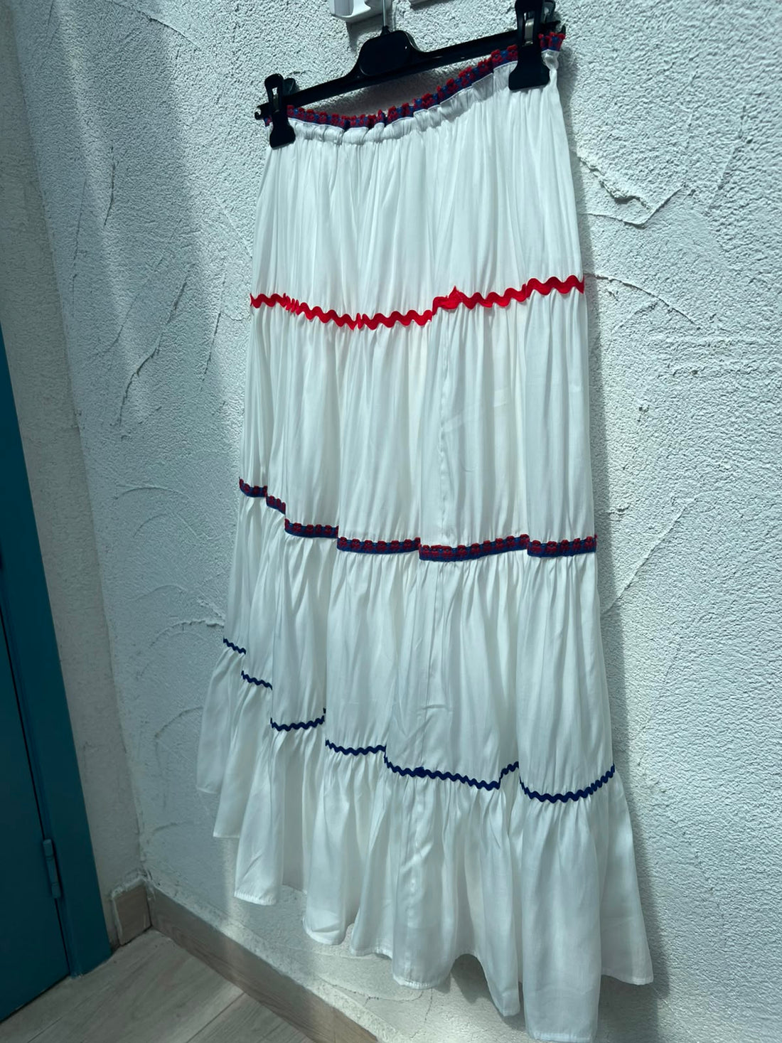 JUPE/SKIRT - WHITE & RED - ART-W5957