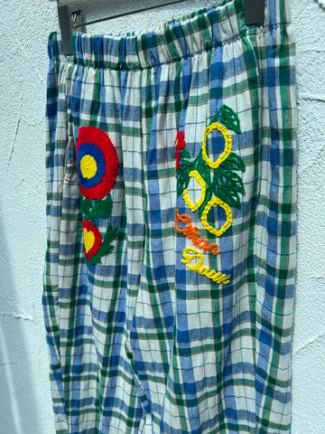 PANTALON-PURPLE WHITE & GREEN-IS950053