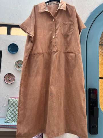DRESS - BROWN - ML3561