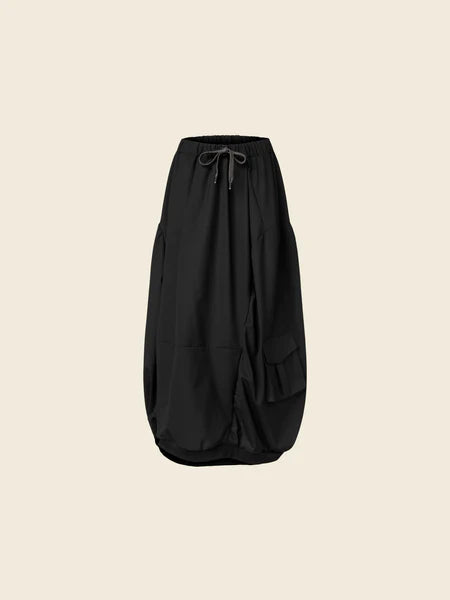 VISCOSE BLEND SKIRT WITH BAND AT THE HEM - 800083