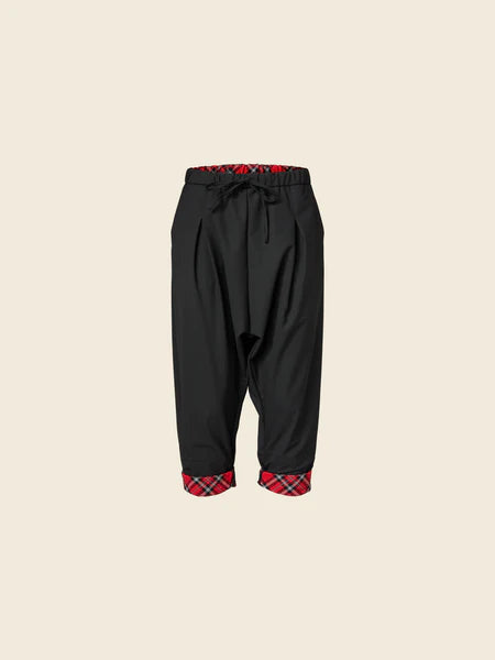 TROUSERS WITH TARTAN HEM - 823113