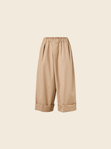 PINSTRIPE CULOTTE PANTS - CAMEL  - 823148