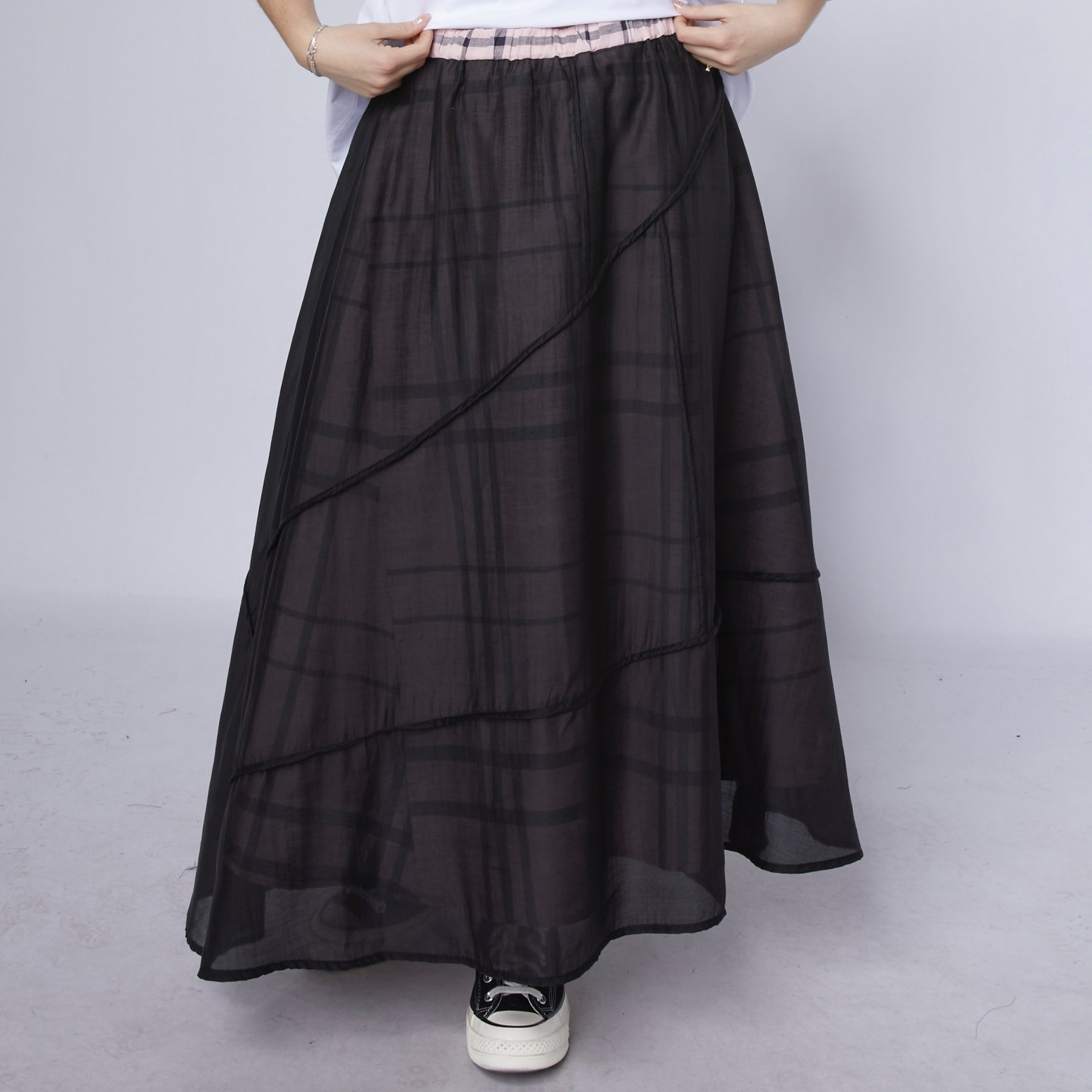 WOMAN SKIRT - YELLOW AND BLACK - 825001
