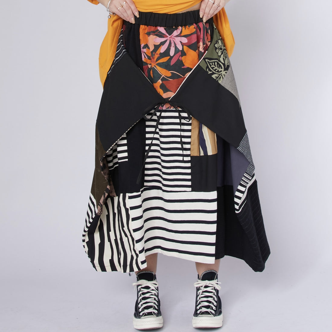 WOMAN SKIRT- PATCHWORK FABRIC - 825008