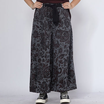 WOMAN TROUSERS - LIGHT GRAY & BURGUNDY - 825115