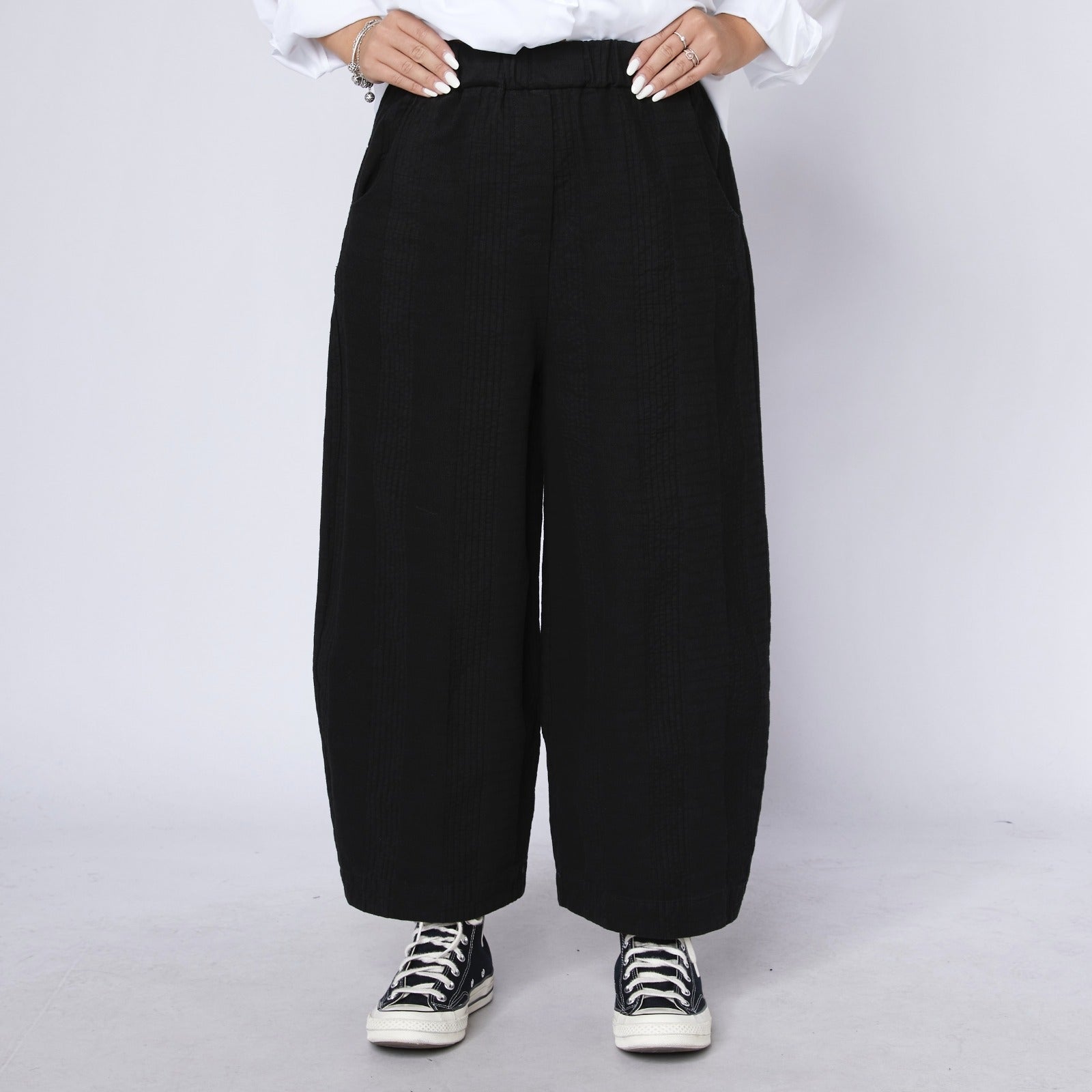 WOMAN TROUSERS - BLACK - 825125