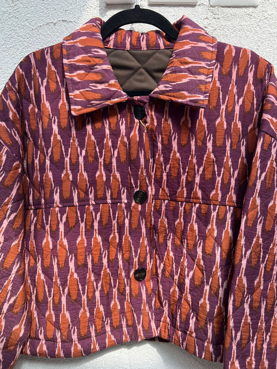 VESTE GILET - PURPLE & BROWN - 1100939-GEMMA-ST