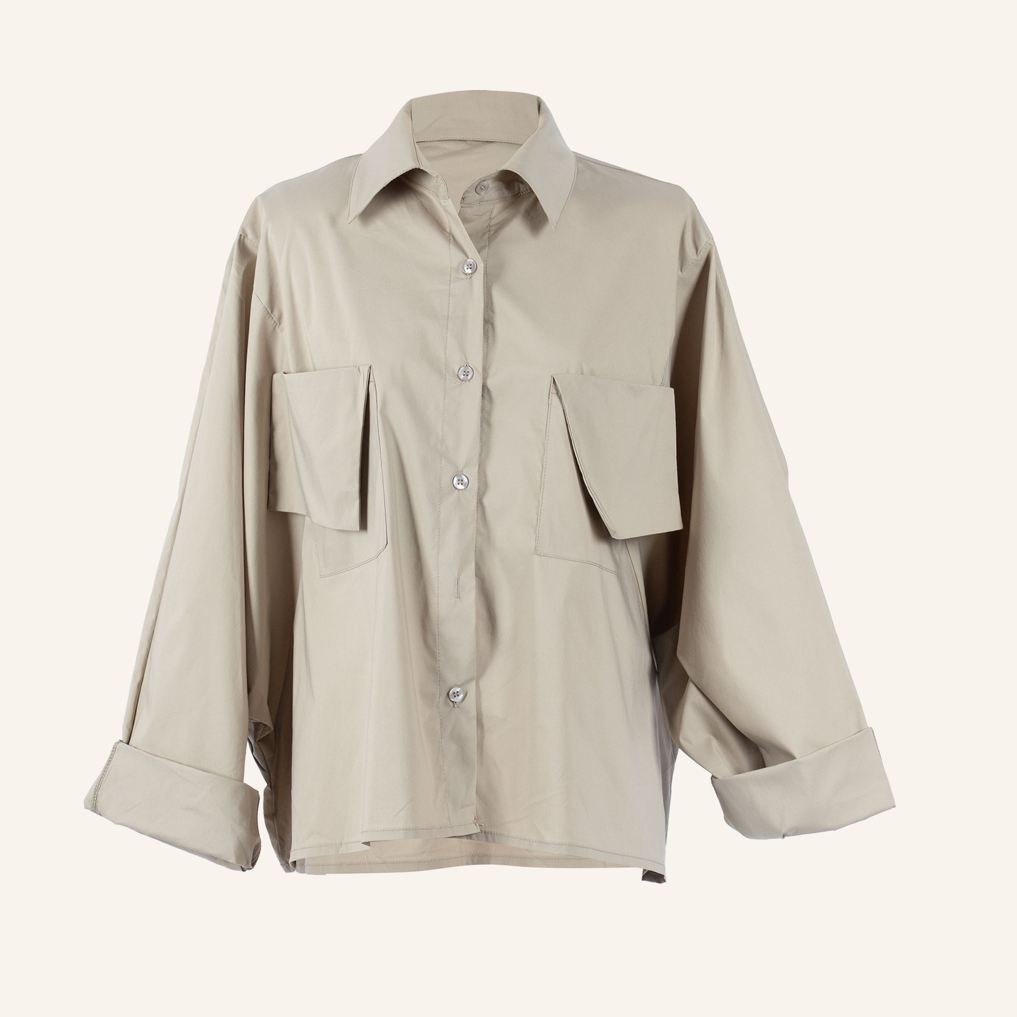 Camicia da donna - Beige - 8536