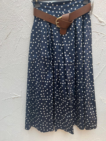 JUPE/SKIRT - NAVY BLUE & WHITE - 52123-POST