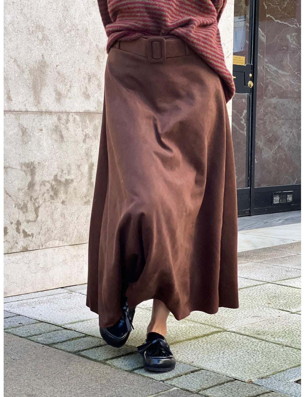 VELVET BROWN SKIRT 46 23230