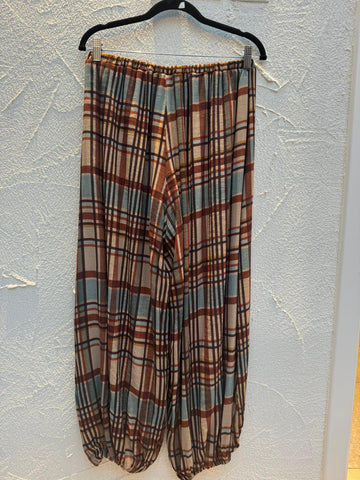 PANTALON - MAROON & PINK - G03031