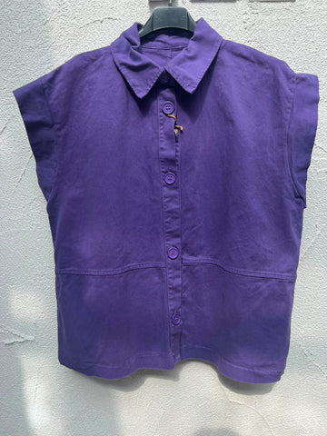 SLEEVELESS JACKET - PURPLE - 80789