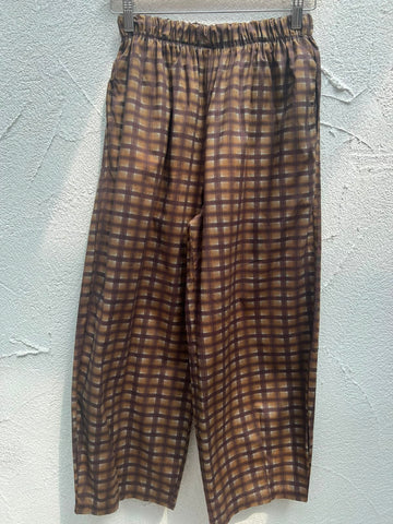 PANTALONE DONNA - BEIGE & NAVY BLUE - 67625PC158