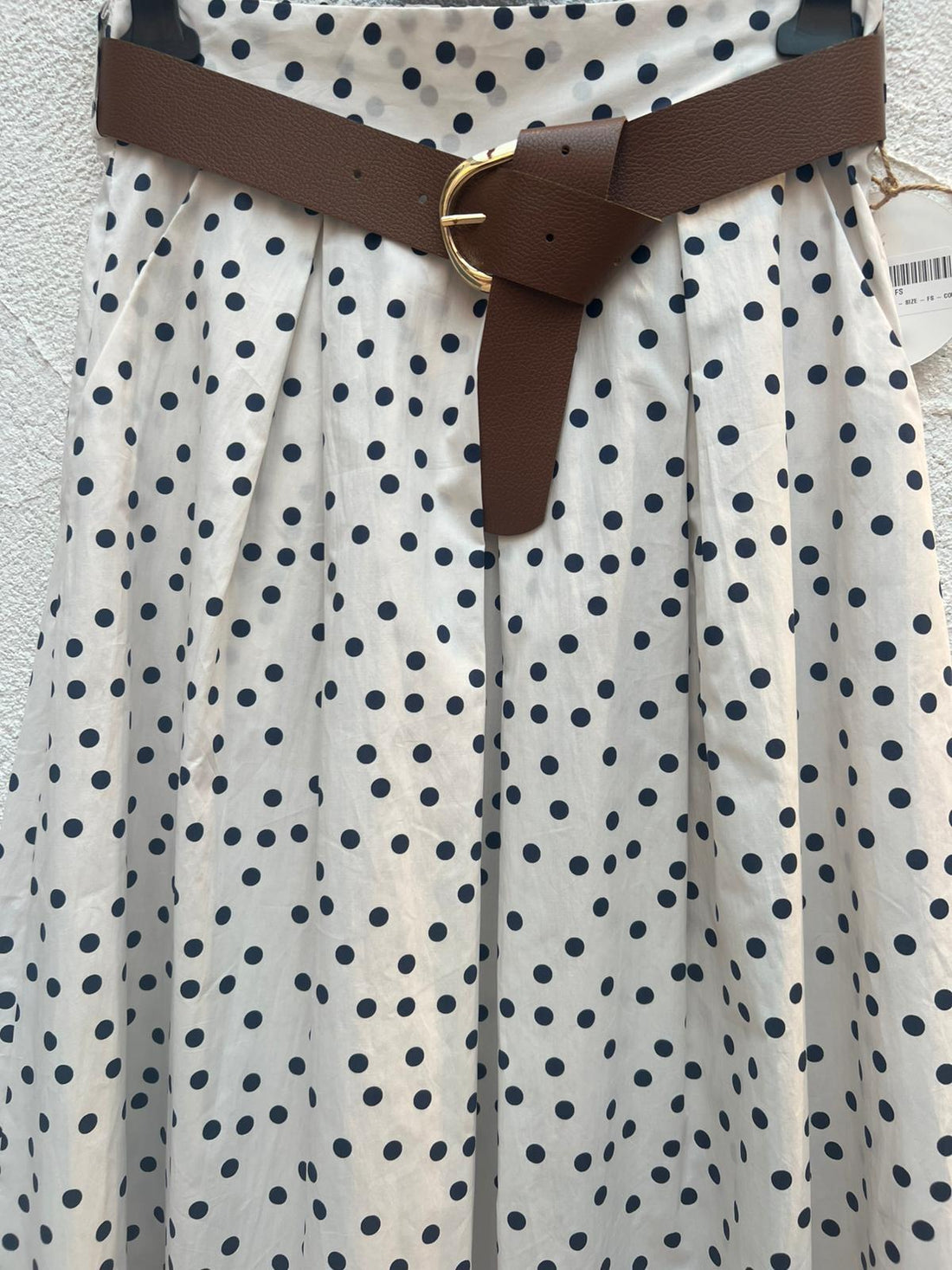 JUPE/SKIRT - WHITE & NAVY BLUE - 52123PC1