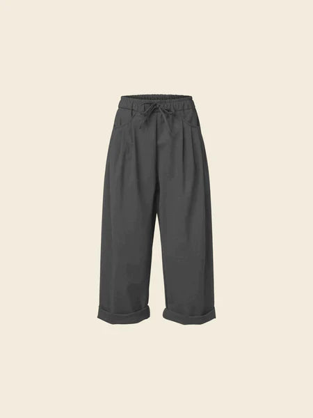 GRAY STRAIGHT TROUSERS IN A SMOOTH WOOL BLEND - 900045