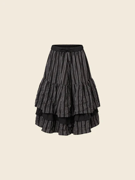 FALDA DE RAYAS NEGRO - 41C5-900055