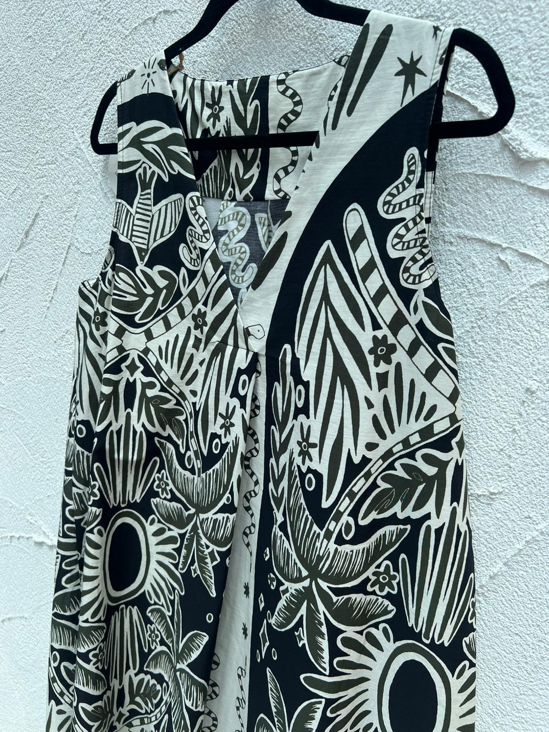 WOMEN'S DRESS - BLACK & WHITE - H3552-C12