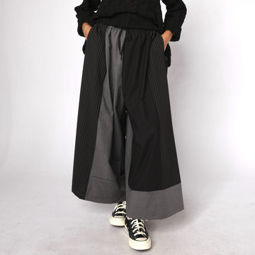 WOMEN TROUSERS BLACK & GRAY - 924045