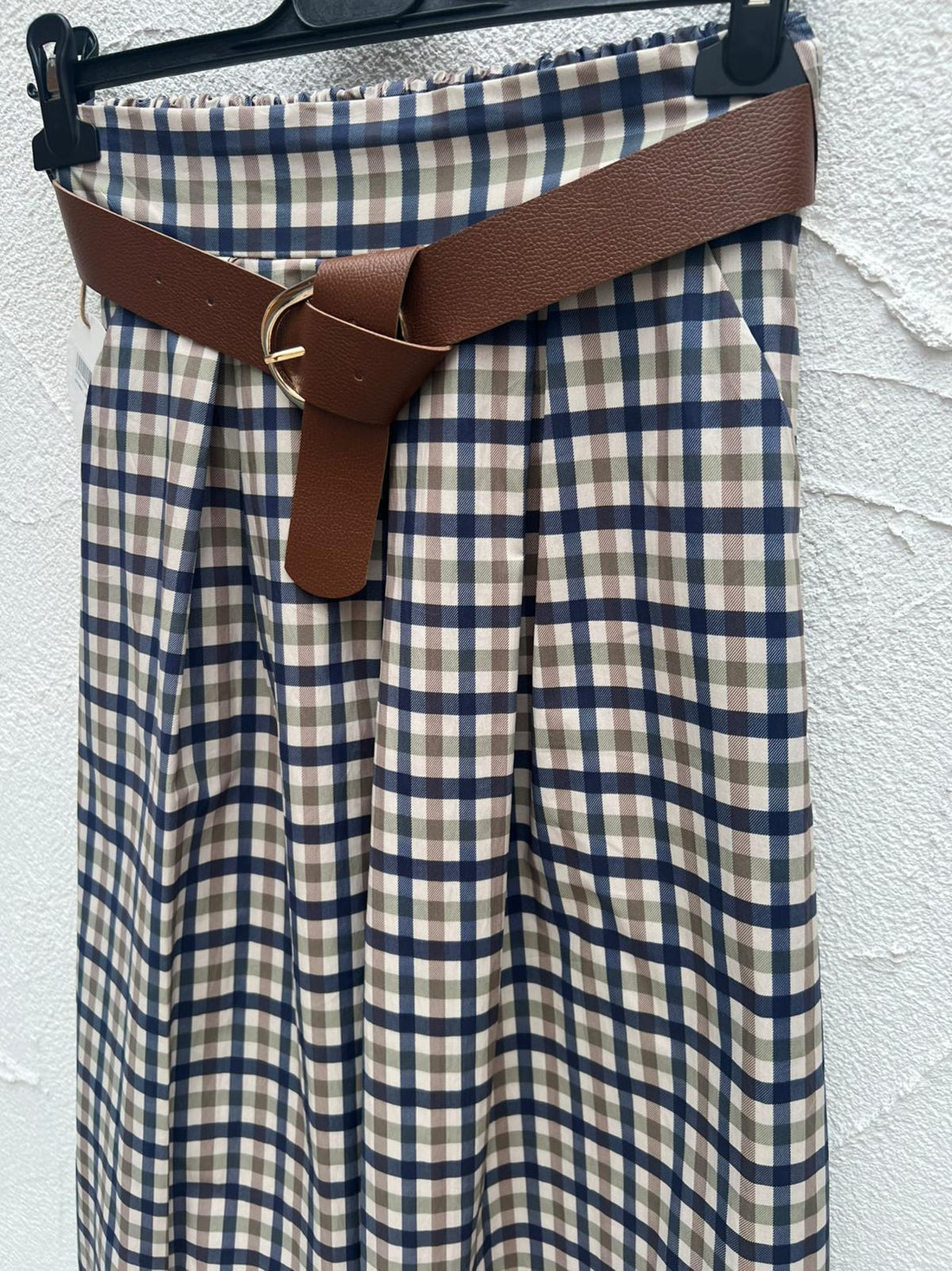 JUPE/SKIRT - GREEN, WHITE, BLUE & BROWN - 52123-po2h