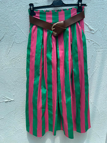 JUPE/SKIRT - GREEN & PINK  - 52123IMP