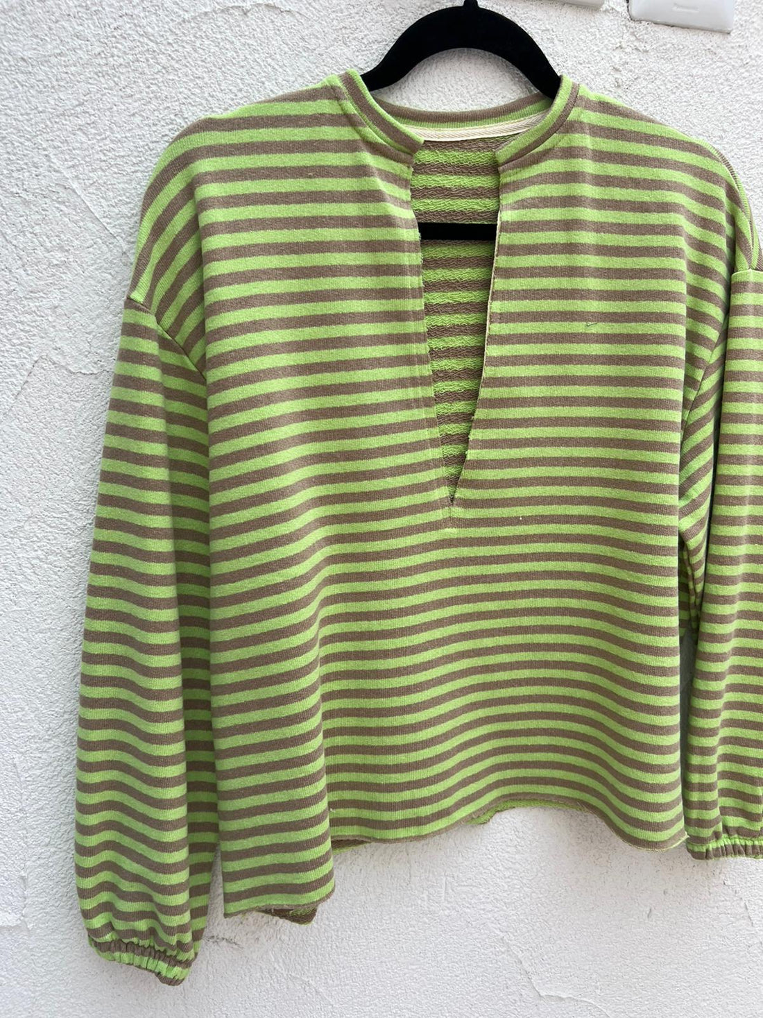 SWEAT - LIGHT GREEN & BROWN - 11011104-97027