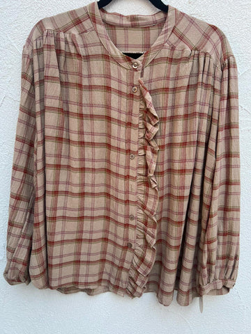 CHEMISE/TUNIQUE - RED & BEIGE - 19789-6855