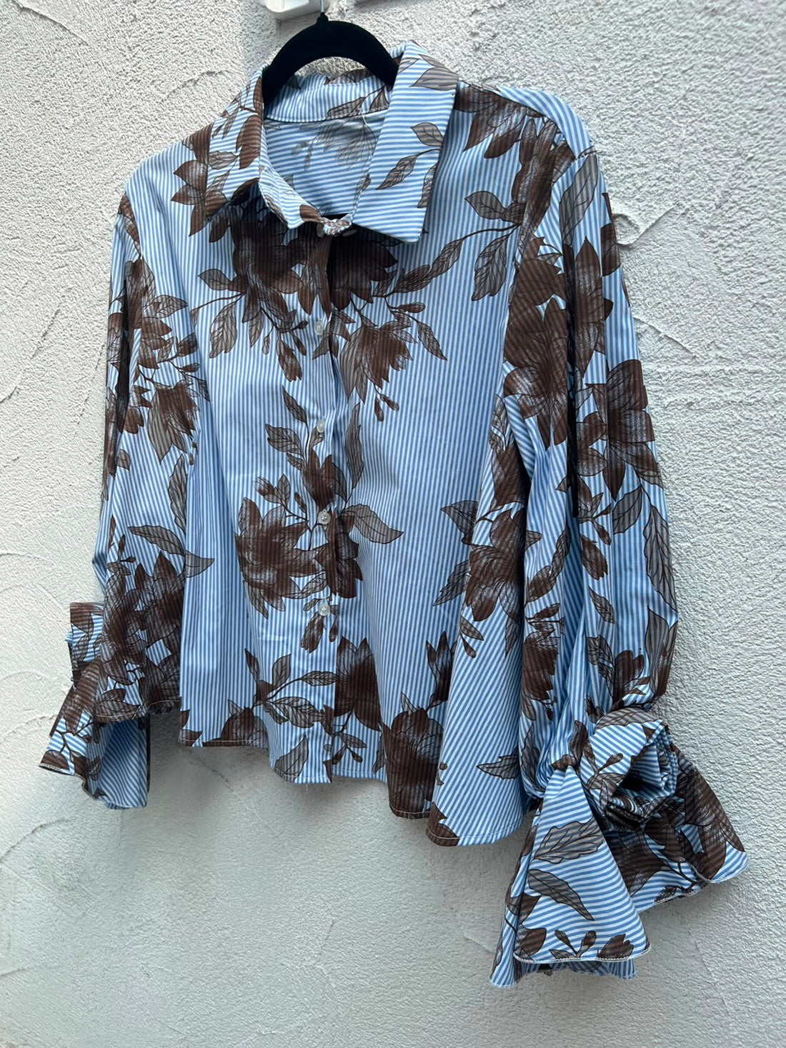 CAMICIA - SKY BLUE & WHITE WITH THIN LINES - 22021/12