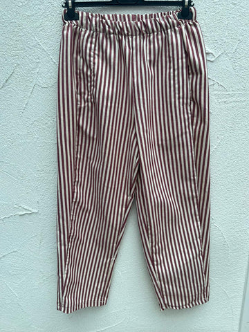 PANTALON - WHITE & MAROON - 21469