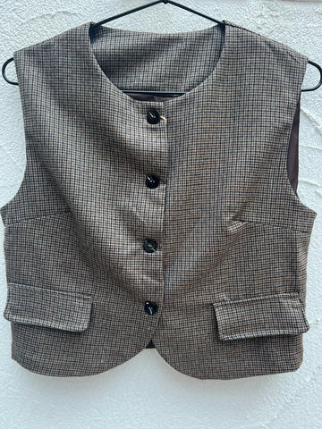VESTE GILET - BROWN - 72825Q5