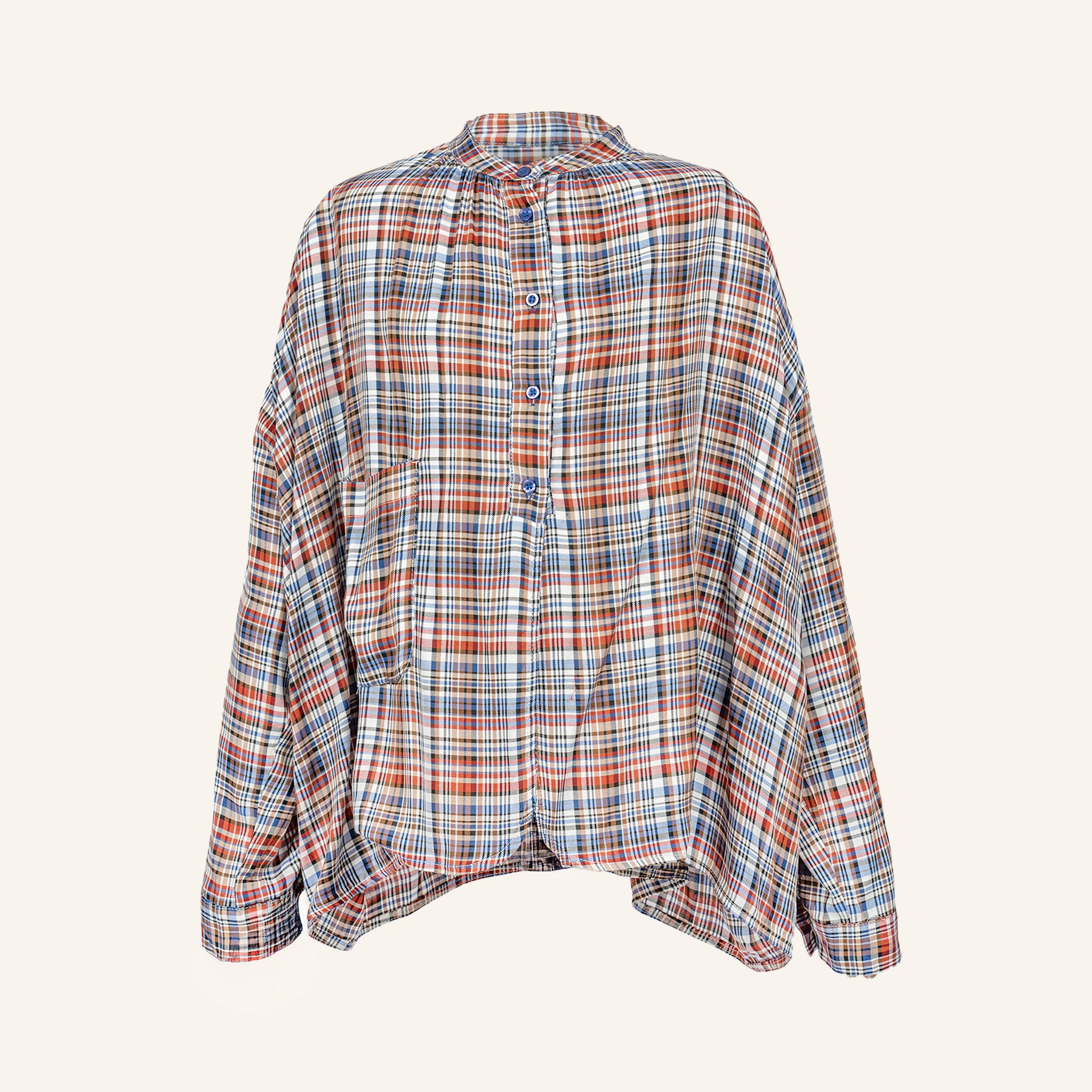 CHEMISE/TUNIQUE - MAROON & BLUE - 1100550