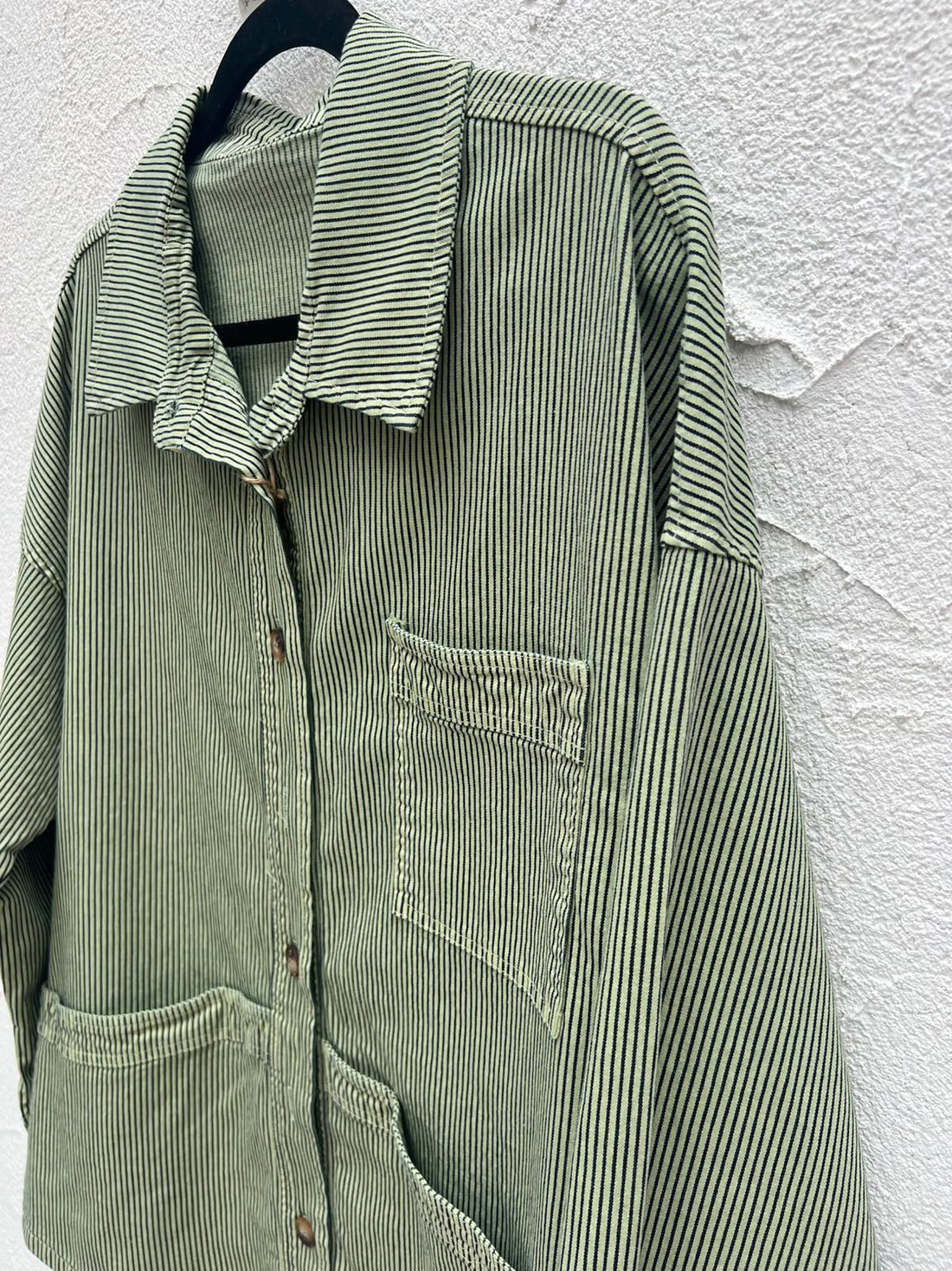 VESTE GILET - LIGHT GREEN & BLACK - 40103