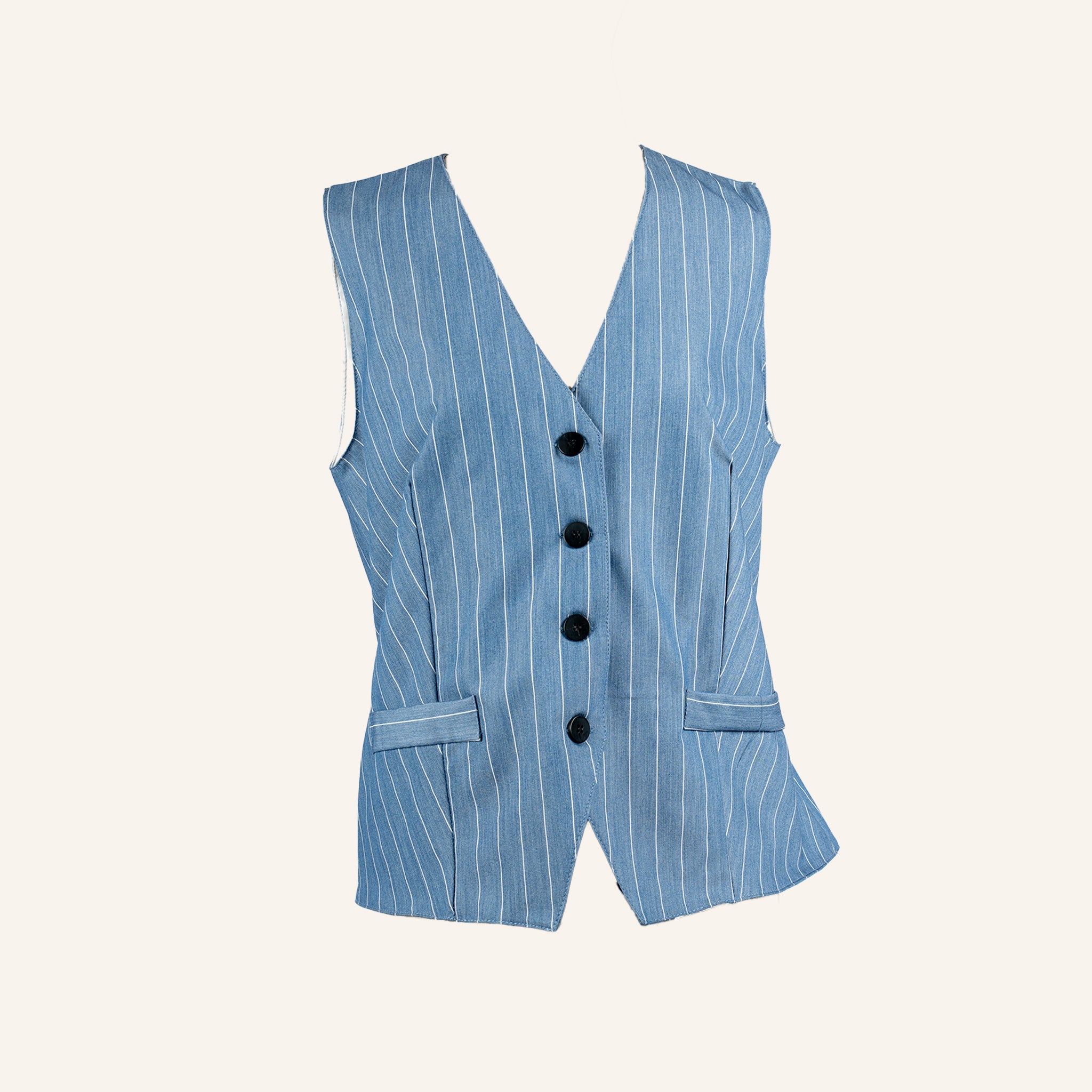 Gilet da donna - White & Blue - 8821
