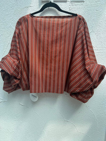 MAGLIA DONNA - BROWN & WHITE - 28126PC155