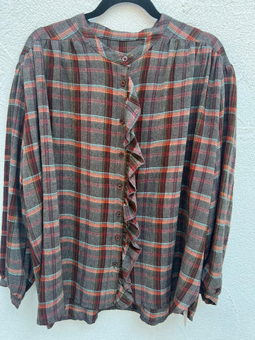 CHEMISE/TUNIQUE - BROWN & MAROON - 19789-6855
