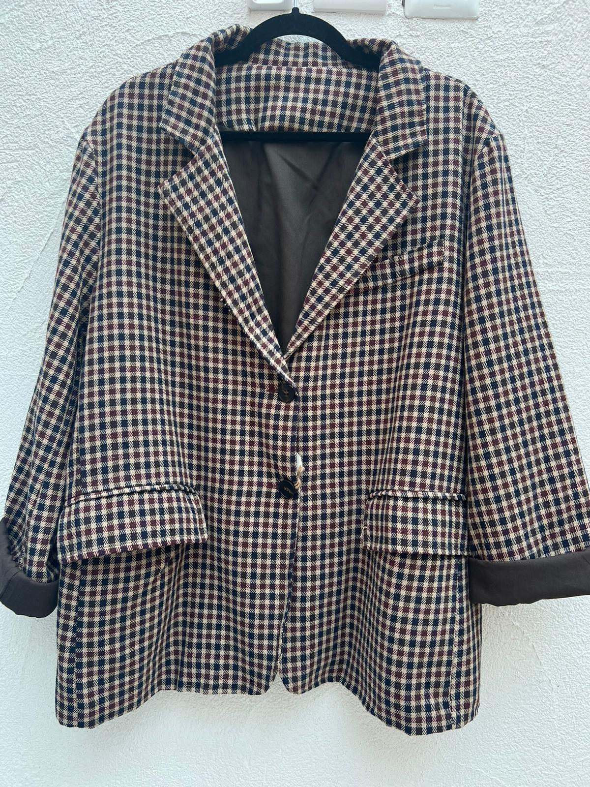 VESTE GILET - MAROON & BLUE - 200092A-30045