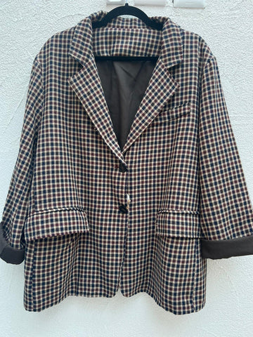 VESTE GILET - MAROON & BLUE - 200092A-30045