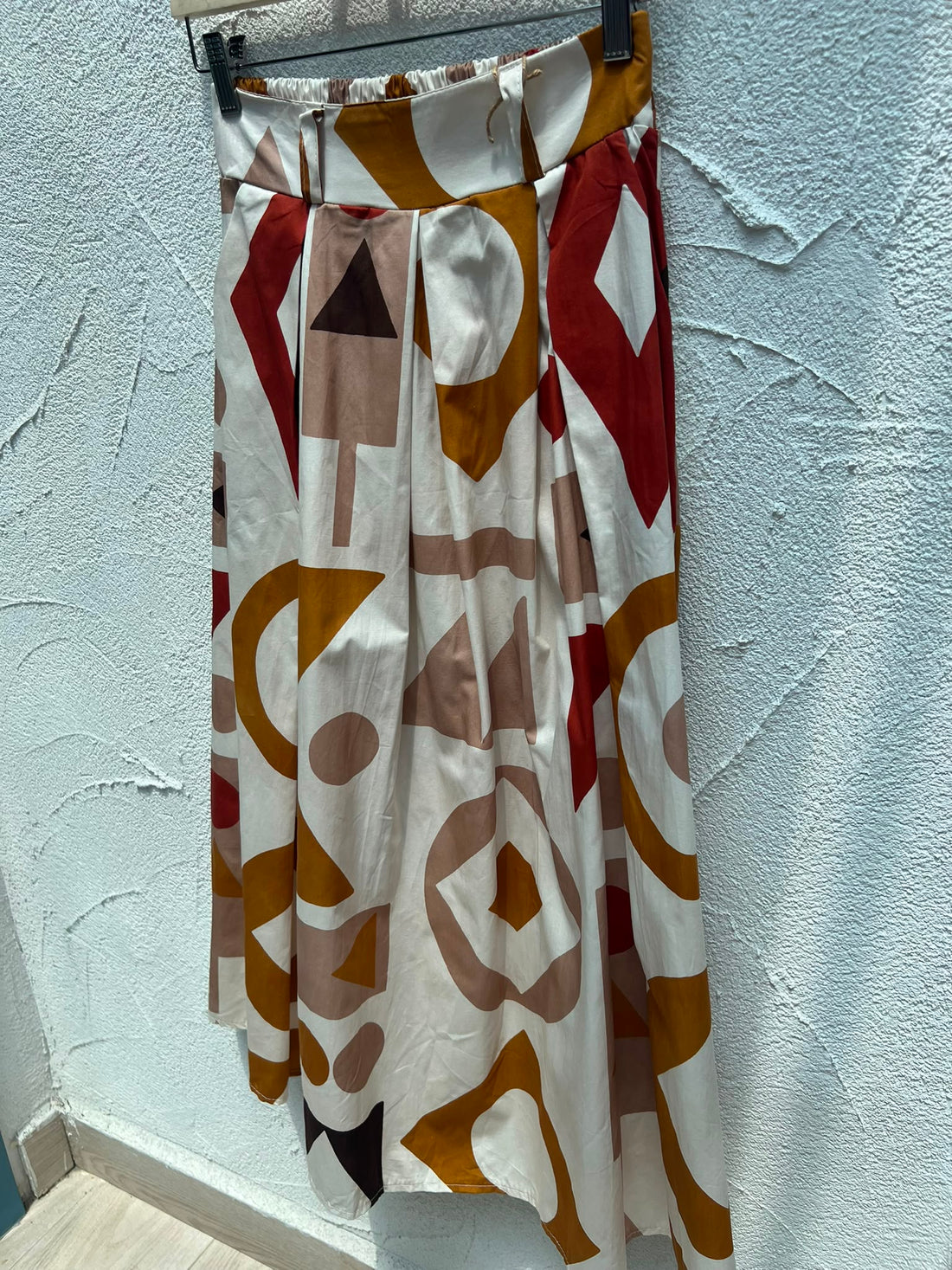 JUPE/SKIRT - CREAM, BEIGE & BROWN - 8049